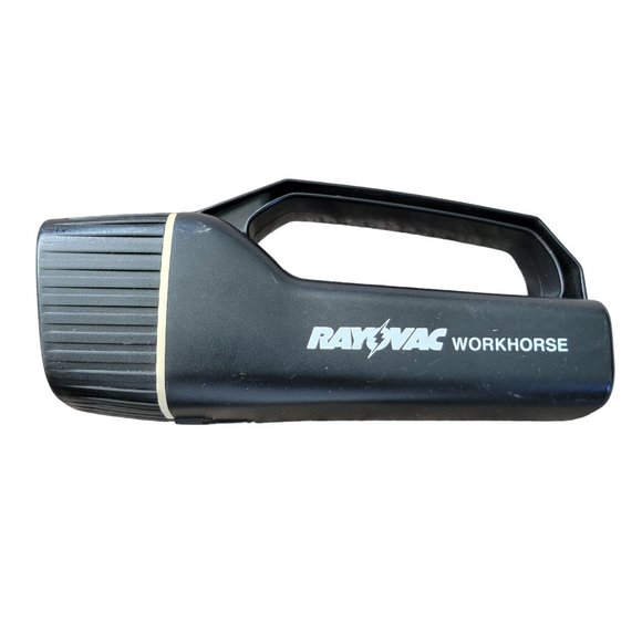 Rayovac Heavy Duty Workhorse Flashlight Black Handheld Vintage - Picture 3 of 9